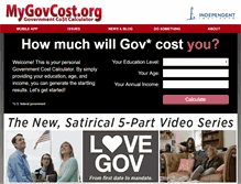 Tablet Screenshot of mygovcost.org